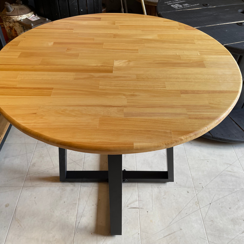 在庫あり　即納　丸テーブル　机　リビング　ナチュラル　アイアン　カフェ 在庫あり即納丸テーブル机リビングナチュラルアイアンカフェ