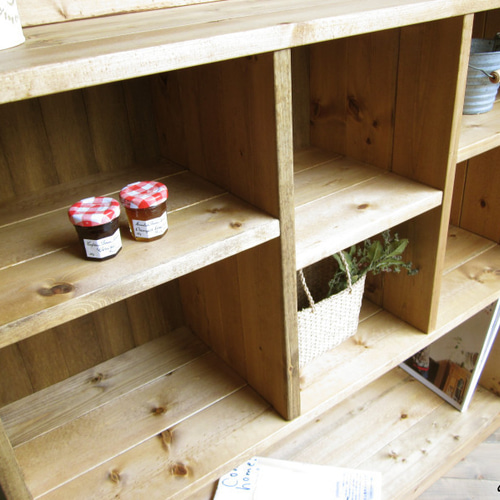 サイズ、デザインオーダー可！●幅広デザインラックナチュラルブラウン●受注製作 サイズ、デザインオーダー可！○幅広デザインラックナチュラルブラウン