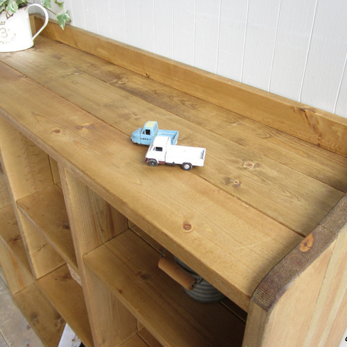 サイズ、デザインオーダー可！●幅広デザインラックナチュラルブラウン●受注製作 サイズ、デザインオーダー可！○幅広デザインラックナチュラルブラウン