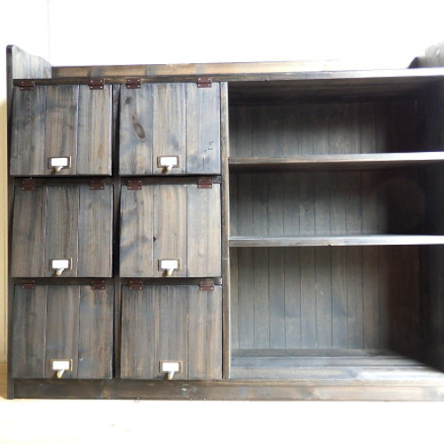 サイズ、デザインオーダー可！超ワイド引出4杯キャビネット●エスプレッソ受注製作 サイズ、デザインオーダー可！超ワイド引出4杯キャビネット