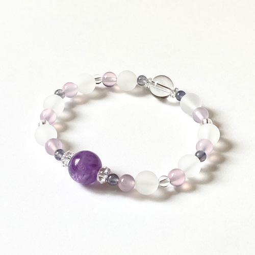 心を解く紫光-12mm大玉ラベンダーアメジスト】イライラ連鎖 自分らしさ