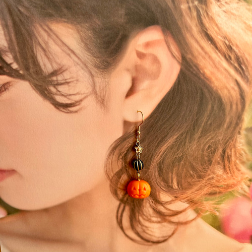 ハロウィンピアス/イヤリング A ピアス（フック・チェーン） *Triple