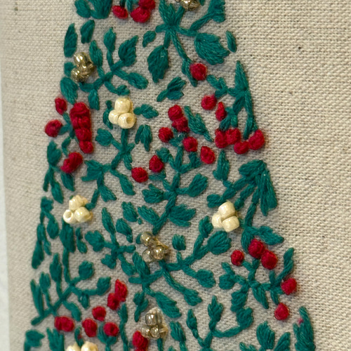 クリスマスツリー　刺繍絵　オブジェ Amazon | OWN4B クロスステッチ刺繍キット図案印刷、11ct クリスマス