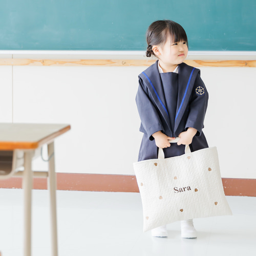 特集掲載】 \名入れ可//女の子の為のハートヌビ♡レッスンバッグ