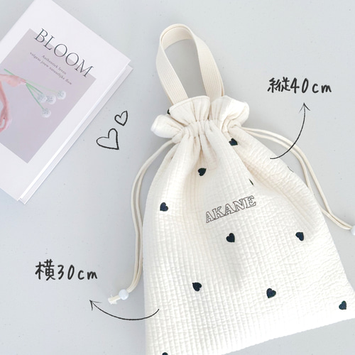 特集掲載】 \名入れ可//女の子の為のハートヌビ♡レッスンバッグ