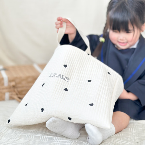 特集掲載】 \名入れ可//女の子の為のハートヌビ♡レッスンバッグ