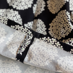 【サイズSから４L】北欧柄 １枚で履けるギャザースカート　黒 8枚目の画像