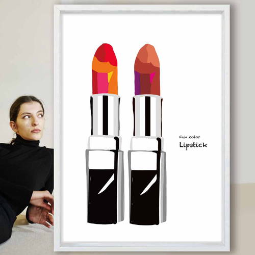 大きな個性的唇の壁掛けオブジェ