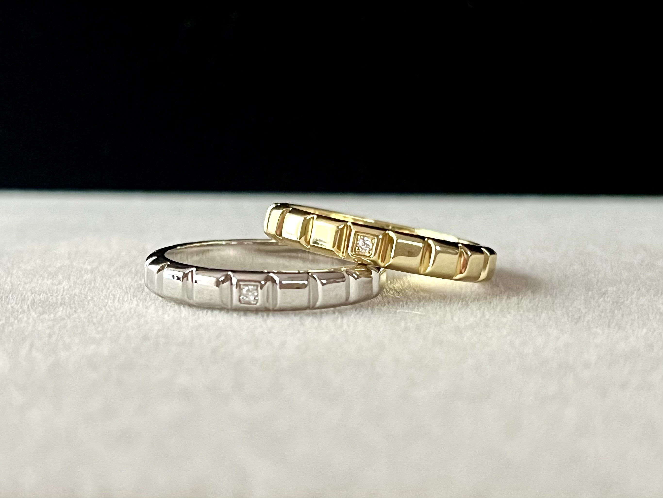 【13号・2種】セルデザインリング　モアサナイト1石