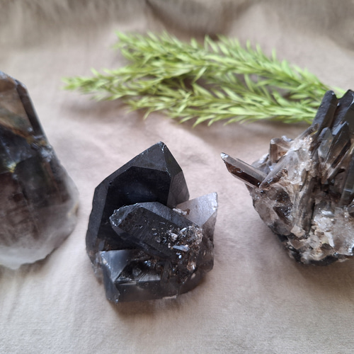 モリオン （黒水晶） クラスター 原石 ／ S―① その他インテリア