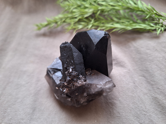 天然石　モリオンクラスター　原石　黒水晶　約509g No.702 天然石 モリオンクラスター 原石 黒水晶 約509g No.702 - メルカリ