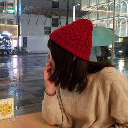 【編み図】なわ編みニット帽「ほがらか」 5枚目の画像