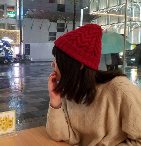 【編み図】なわ編みニット帽「ほがらか」 5枚目の画像