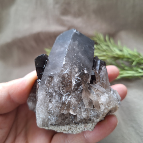 モリオン （黒水晶）クラスター 原石 ／ M―① その他インテリア雑貨