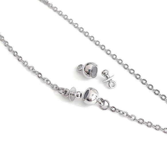 ejp633【2套】安心！很難跌倒！樹脂（矽膠）扣環 銀錶扣 第4張的照片