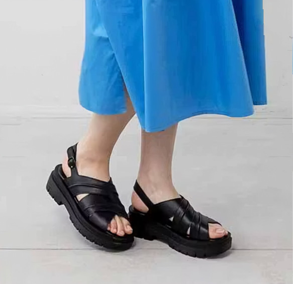 足にご褒美♪軽くて♪やわらか～い素材♪ぷっくりステッチがかわいい　クロスカバー　タンクソール　 1枚目の画像