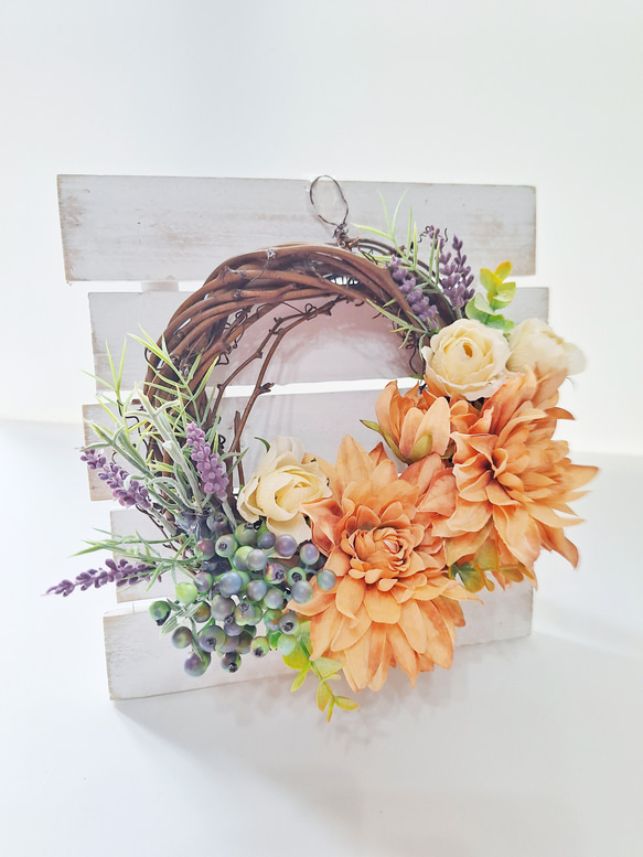 ダリアのハーフリース/アーティフィシャルフラワー/母の日ギフト