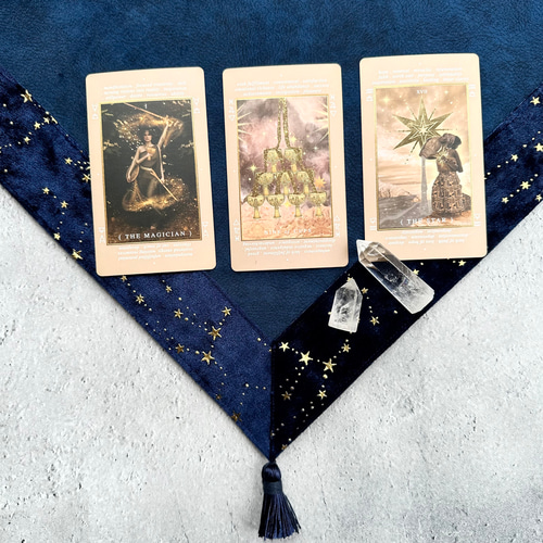 アストロジーベルベットのタロットクロス Navy ハンドメイド その他