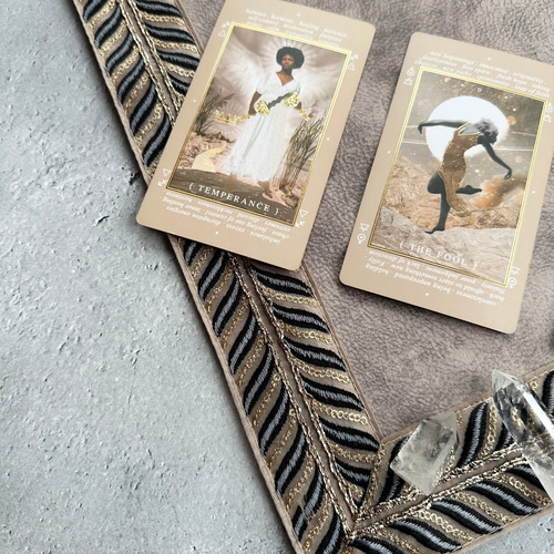 インド製リーフデザインリボンテープ ハンドメイドタロットクロス Made