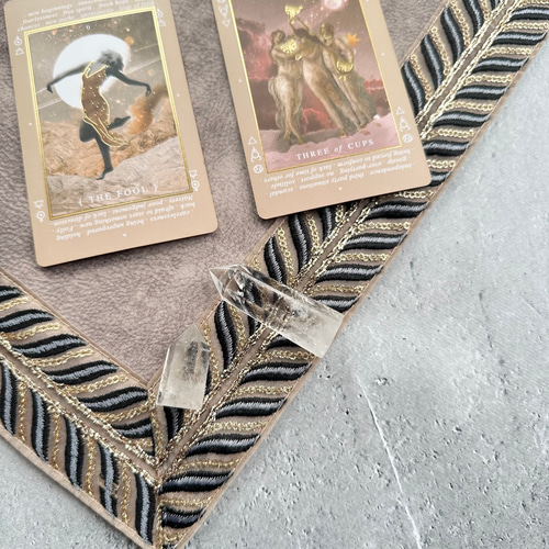 インド製リーフデザインリボンテープ ハンドメイドタロットクロス Made