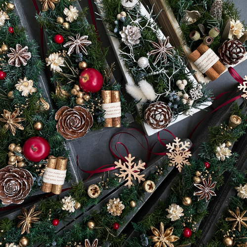 たくさん再販*クリスマスツリー3way(壁掛け・横置き・縦置き たくさん再販*クリスマスツリー3way(壁掛け・横置き・縦置き