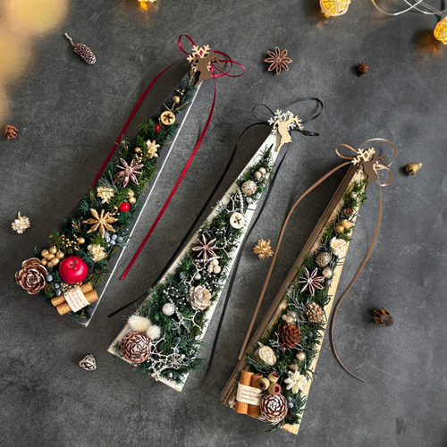 残1！クリスマスツリー3way（壁掛け・横置き・縦置き）森の香りの