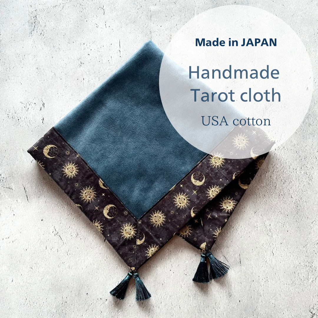 USA cotton 太陽と月プリントのタロットクロス ハンドメイド Made in JAPAN