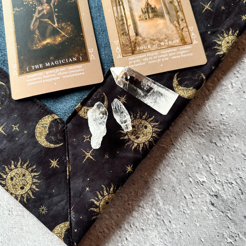 【再販】USAコットン☆エスニックキャットプリント ハンドメイドタロットクロス USA cotton エスニックキャットデザイン タロットクロス