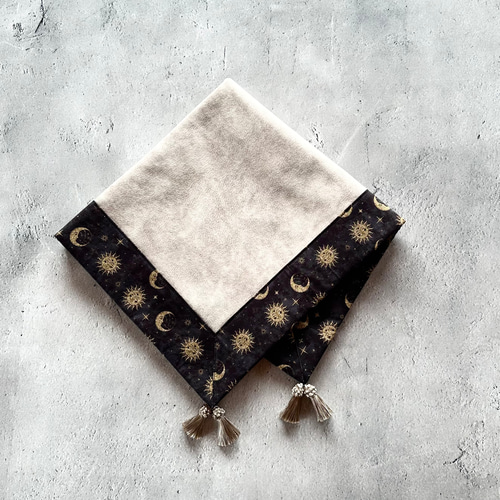 USA cotton 太陽と月プリントのタロットクロス ハンドメイド