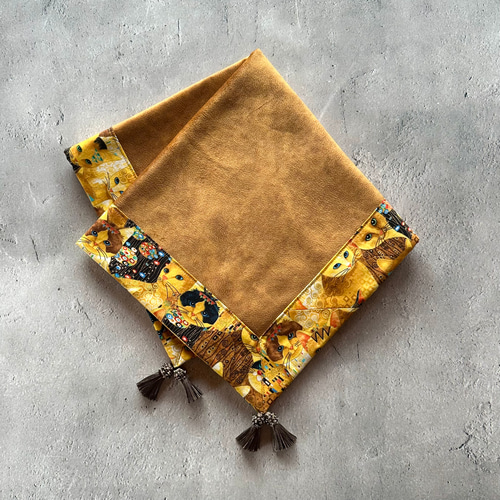 【再販】USAコットン☆エスニックキャットプリント ハンドメイドタロットクロス 再販】USAコットン☆エスニックキャットプリント ハンドメイド