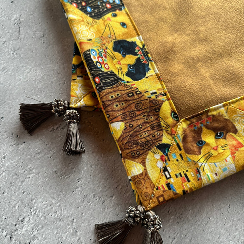 USA cotton エスニックキャットデザイン タロットクロス