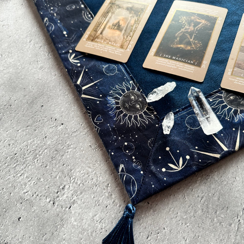 USA cotton アストロジープリント タロットクロス ハンドメイド Made