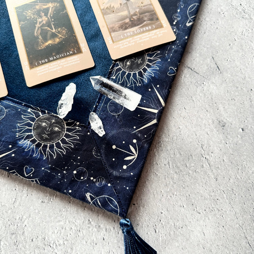 USA cotton アストロジープリント タロットクロス ハンドメイド Made