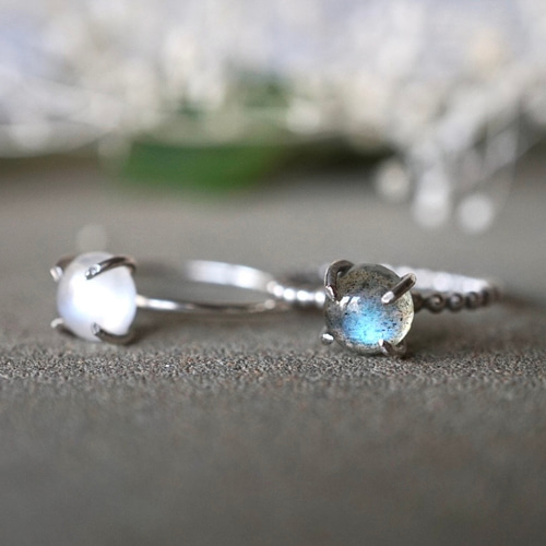 ハンドメイドシルバー リング　ラブラドライト石留め　12号 ハンドメイドシルバー リング ラブラドライト石留め 12号 リング