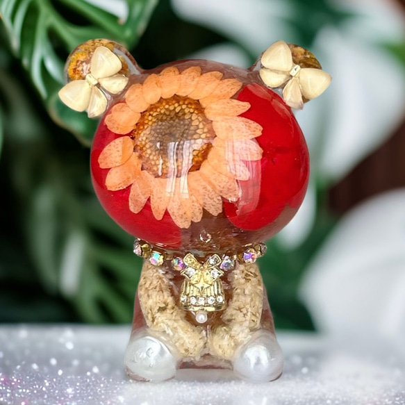 幸運引き寄せ♡オルゴナイト Flower くまちゃん♡