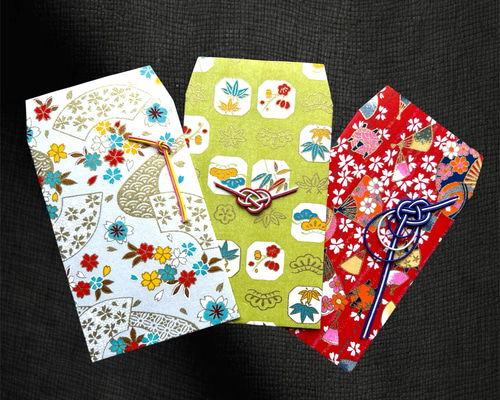 水引と友禅和紙のポチ袋① 3枚入り ぽち袋・お年玉袋 Nagomi 通販