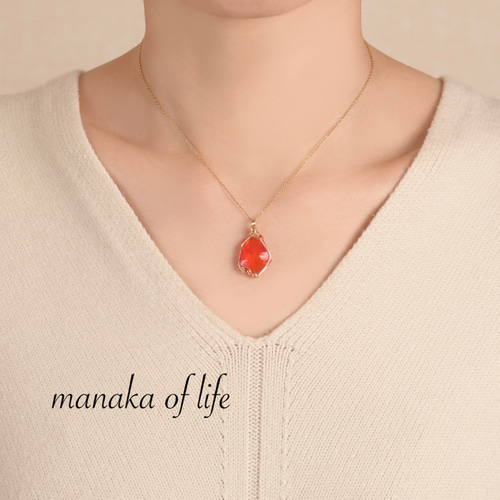 アンダラクリスタルのワイヤージュエリーネックレス✧ドラゴンズブラッド✧ペンダント アンダラクリスタルのワイヤージュエリーネックレス✧ドラゴンズ