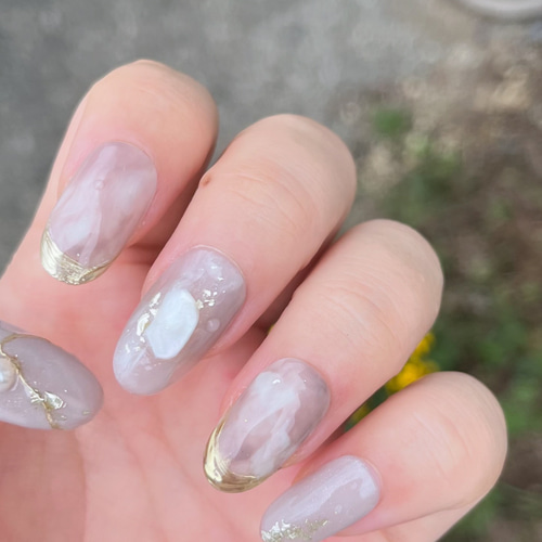 現品 ベージュニュアンス ネイルチップ ネイルチップ（つけ爪