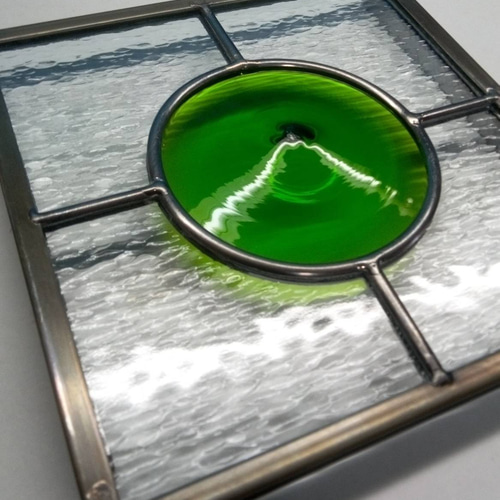 ステンドグラス パネル ロンデル サンキャッチャー glassart.k