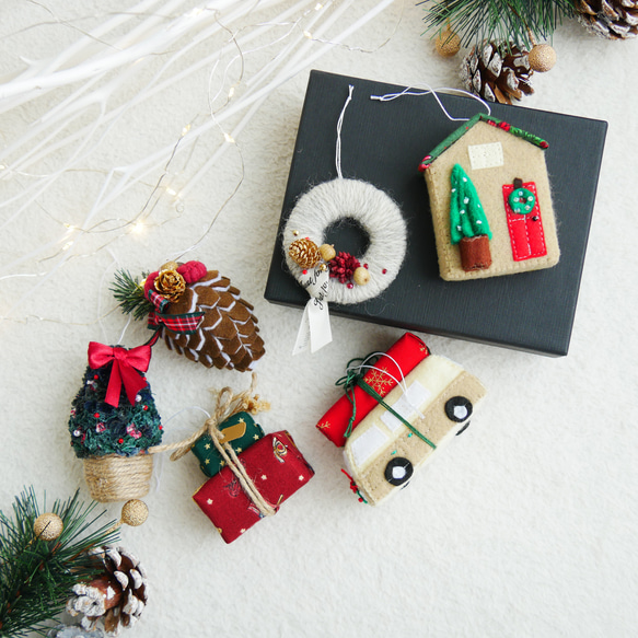 Christmas 】オーナメント クリスマス小物6点セット ガーランド gogo