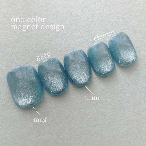 深海へ潜る、青藍色 No.15 ネイルチップ ニュアンスネイル ブルー