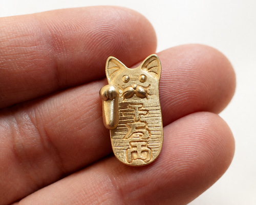 猫の小判｜流れを整えるお守りアクセサリー｜真鍮｜大切な人へ・猫へ