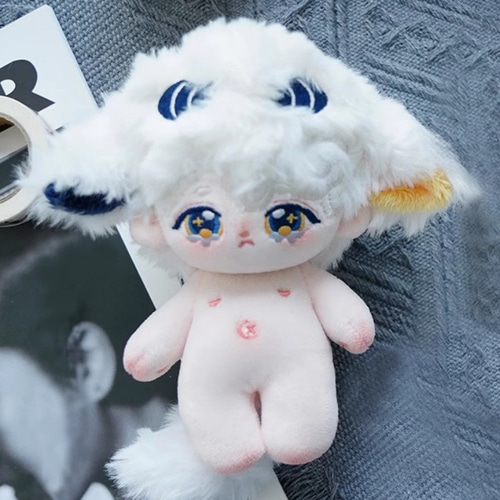 10cmぬいぐるみ 着せ替えぬいぐるみ ひかり 白髪青目 羊少年 角