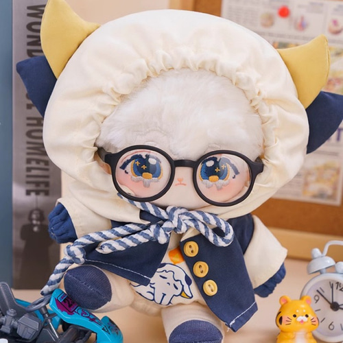 20cmぬいぐるみ 着せ替えぬいぐるみ ひかり 白髪青目 羊少年 角