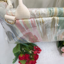 リメイク・帯・着物　『オビカラbag』　L2タイプ　手提げ、ばね口金、GOLF　カートバック　　送料無料 16枚目の画像