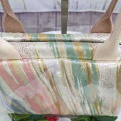 リメイク・帯・着物　『オビカラbag』　L2タイプ　手提げ、ばね口金、GOLF　カートバック　　送料無料 8枚目の画像