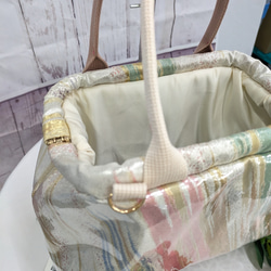 リメイク・帯・着物　『オビカラbag』　L2タイプ　手提げ、ばね口金、GOLF　カートバック　　送料無料 15枚目の画像