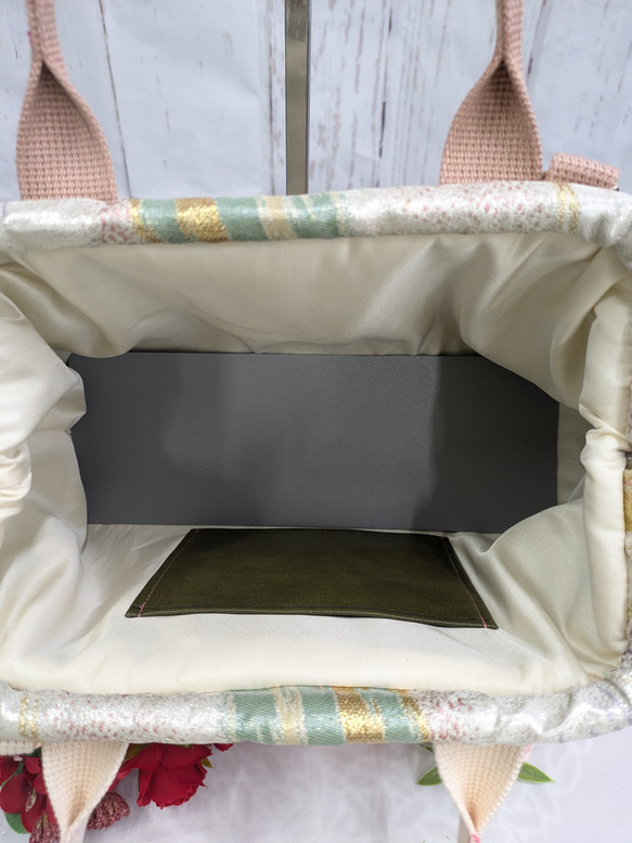 リメイク・帯・着物　『オビカラbag』　L2タイプ　手提げ、ばね口金、GOLF　カートバック　　送料無料 11枚目の画像