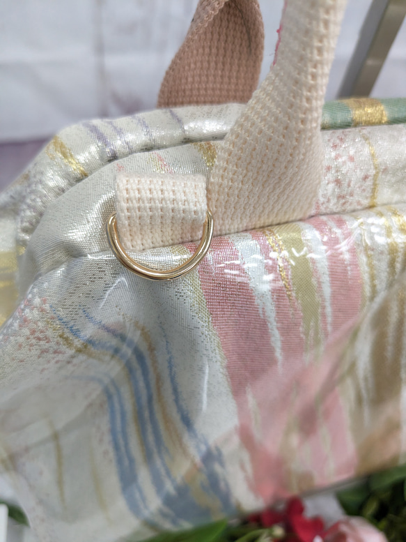 リメイク・帯・着物　『オビカラbag』　L2タイプ　手提げ、ばね口金、GOLF　カートバック　　送料無料 7枚目の画像