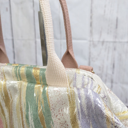 リメイク・帯・着物　『オビカラbag』　L2タイプ　手提げ、ばね口金、GOLF　カートバック　　送料無料 10枚目の画像